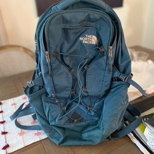 North face Jester back pack/ book bag teal large